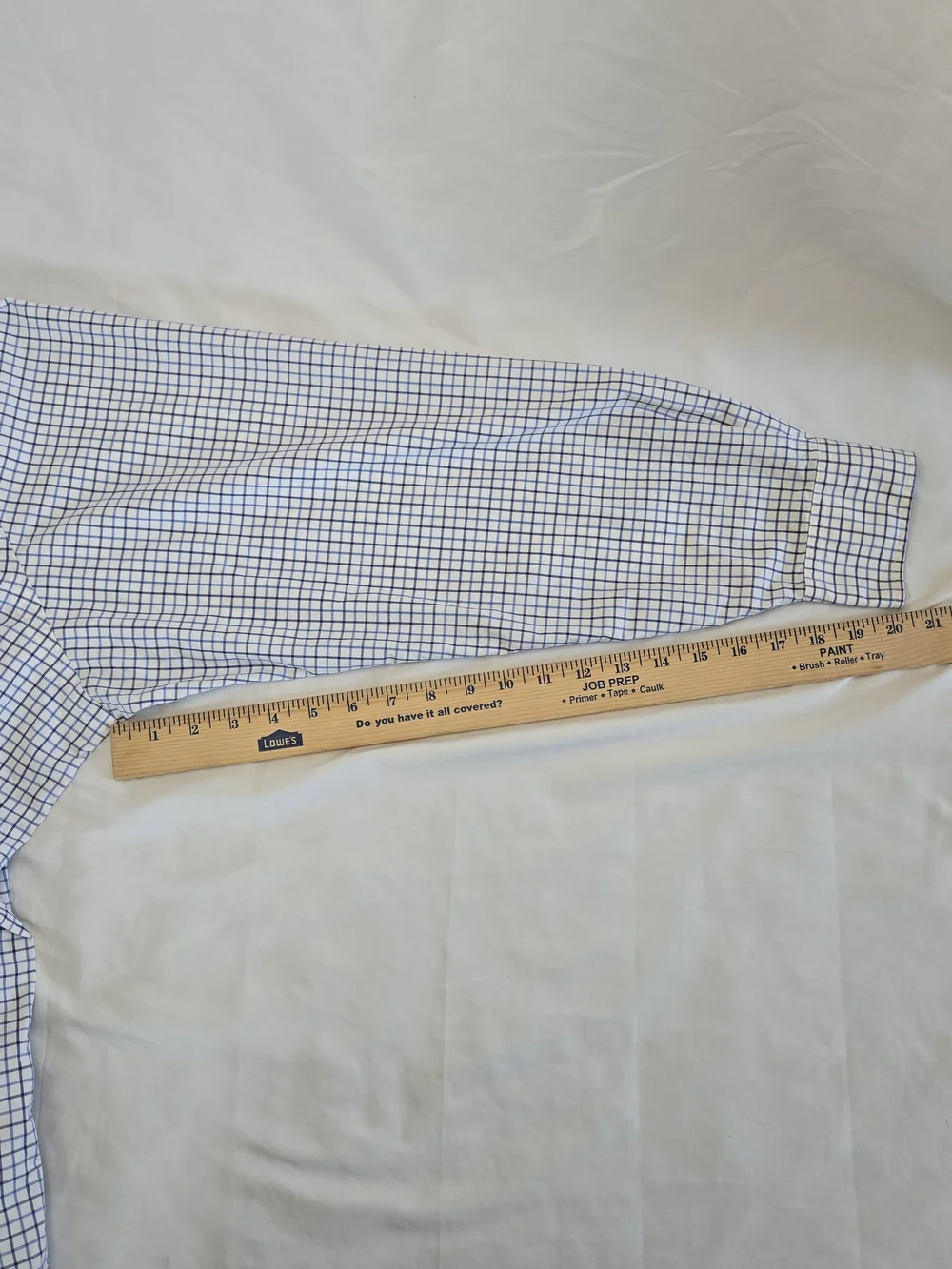 Polo Ralph Lauren White Shirt with Navy Windowpane Check